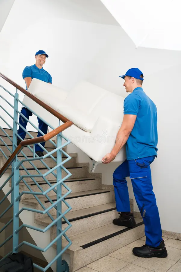 dos motores masculinos que llevan sofa staircase 56540217